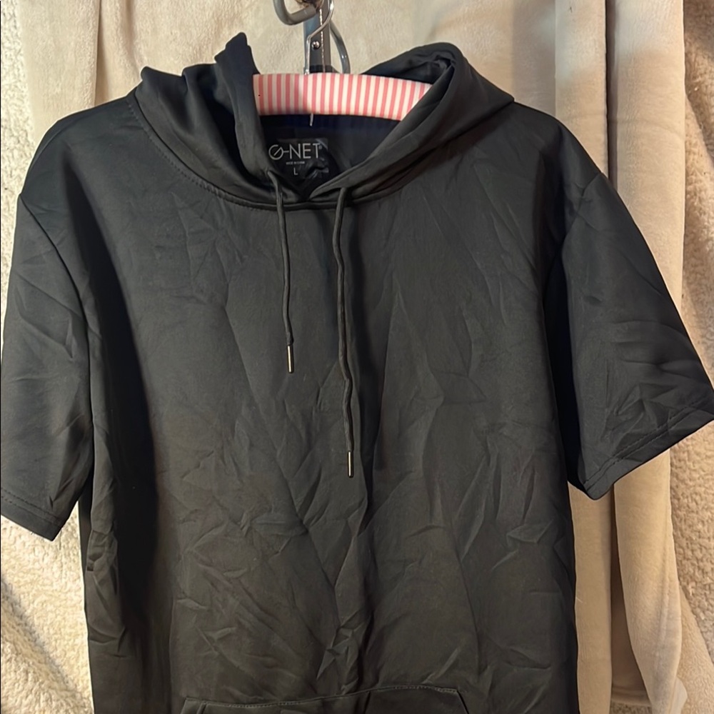 G-NET  Menswear Black Sleeveless Hoodie